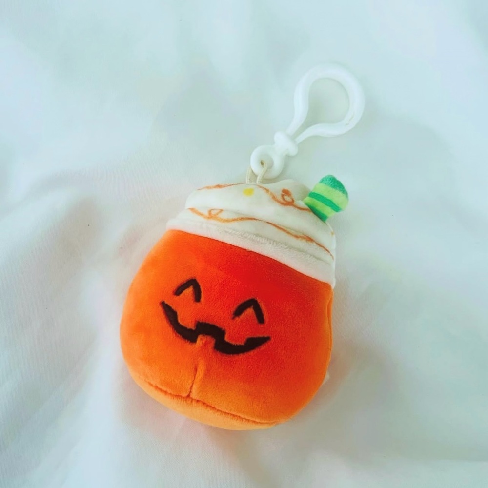 Lester Squishmallows Keychain Plush | Halloween Kawaii Pumpkin Jack o Lantern
